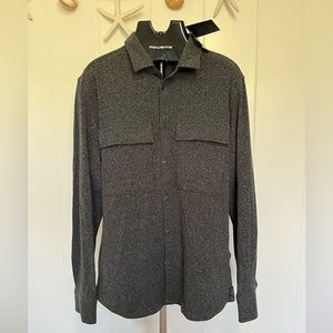 NWT GOOD MAN BRAND STADIUM SHIRT JACKET men’s large. warm & soft with a stretch